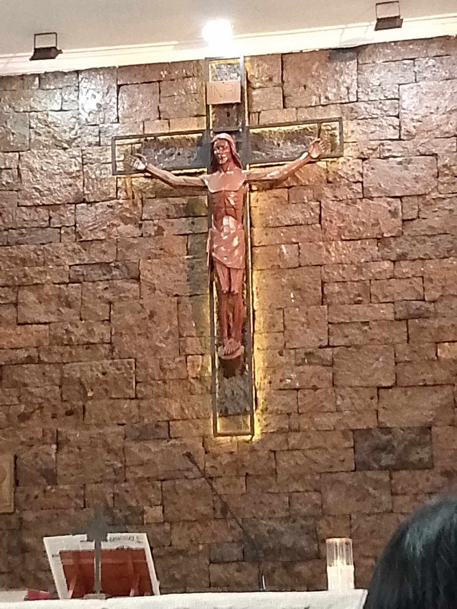 Religious painting of a face